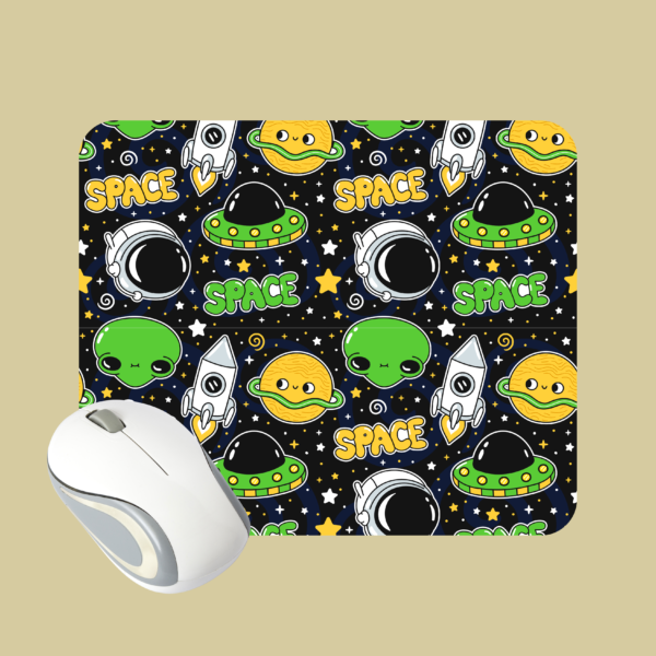 Colorful Illustrated Pattern Kids Mouse Pad