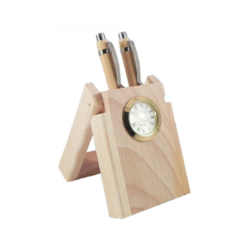 Table Clock With Two Pen Stand